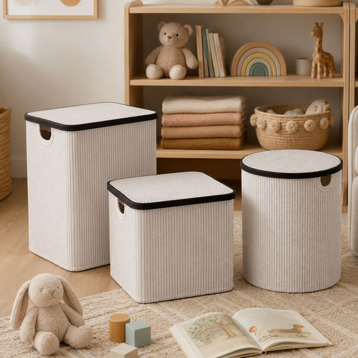Laundry basket with lid and handles Bowlift