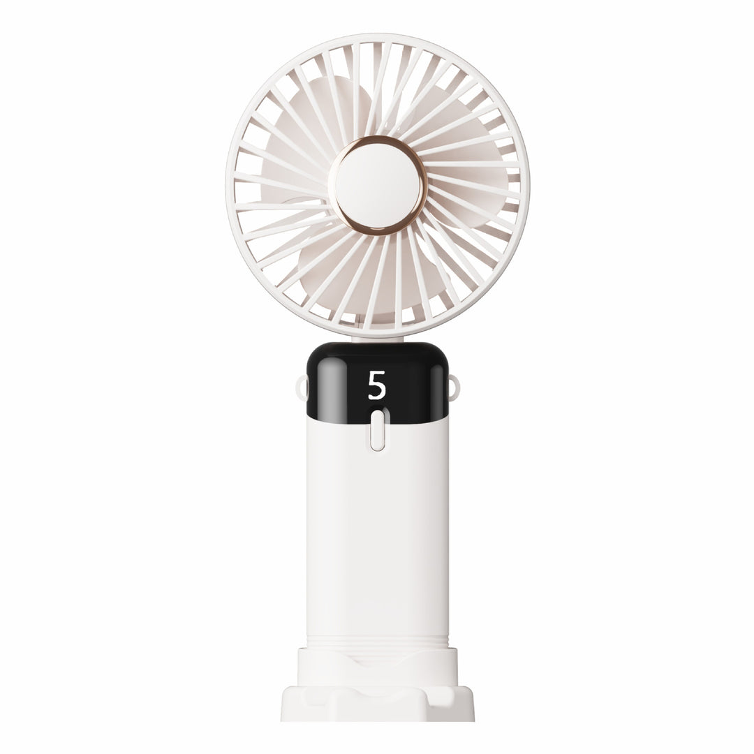 Unisex nan rechargeable portable handheld and desk fan with LED battery indicator Bowlift