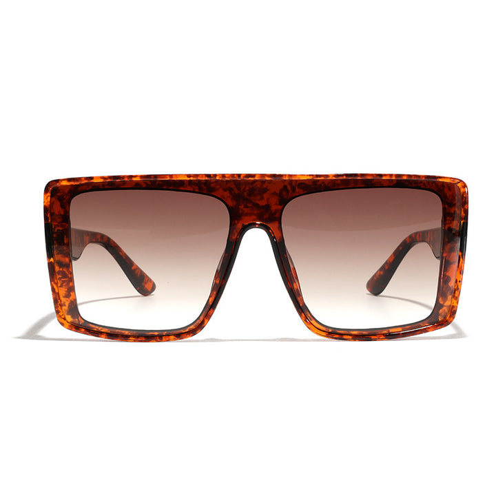 Women oversized square sunglasses with luxurious tortoiseshell design Bowlift