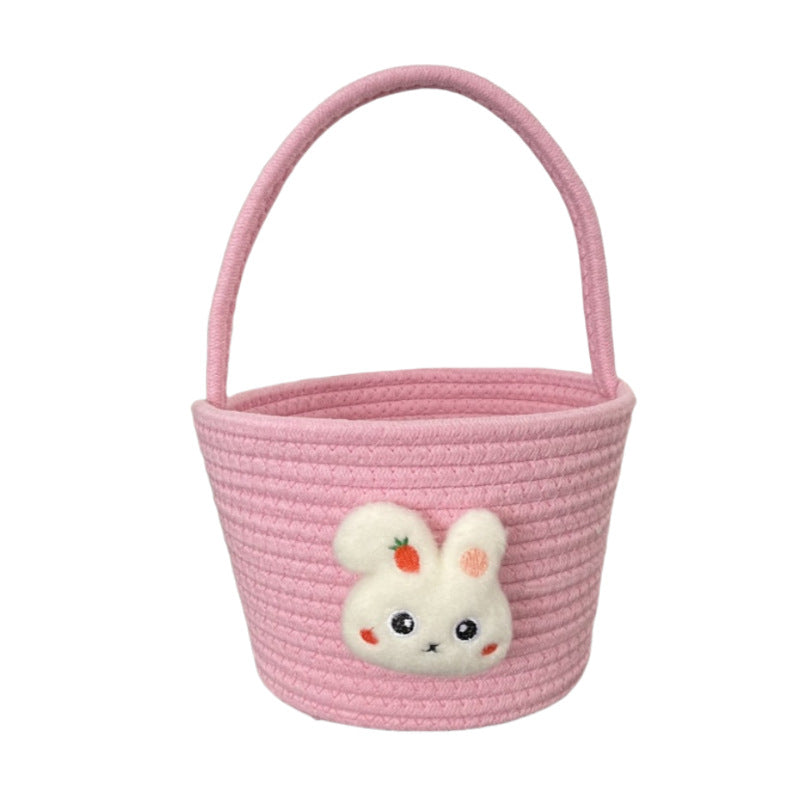 Ladies decorative basket with cute rabbit motif Bowlift