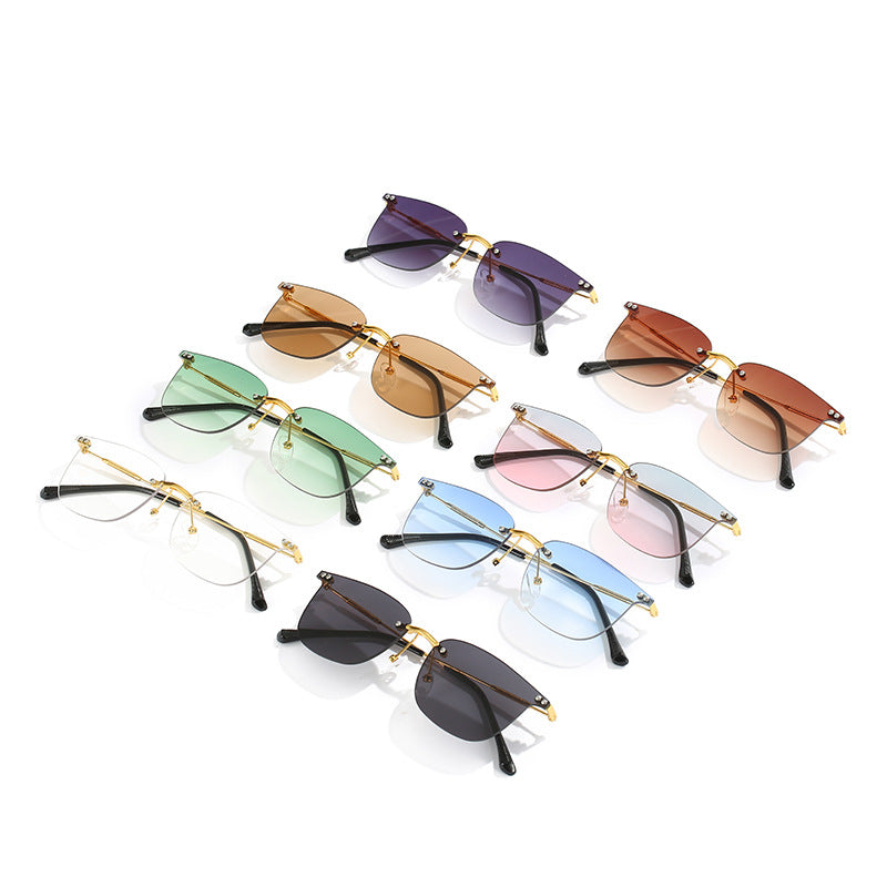 Ladies stylish geometric sunglasses with modern glass elements Bowlift