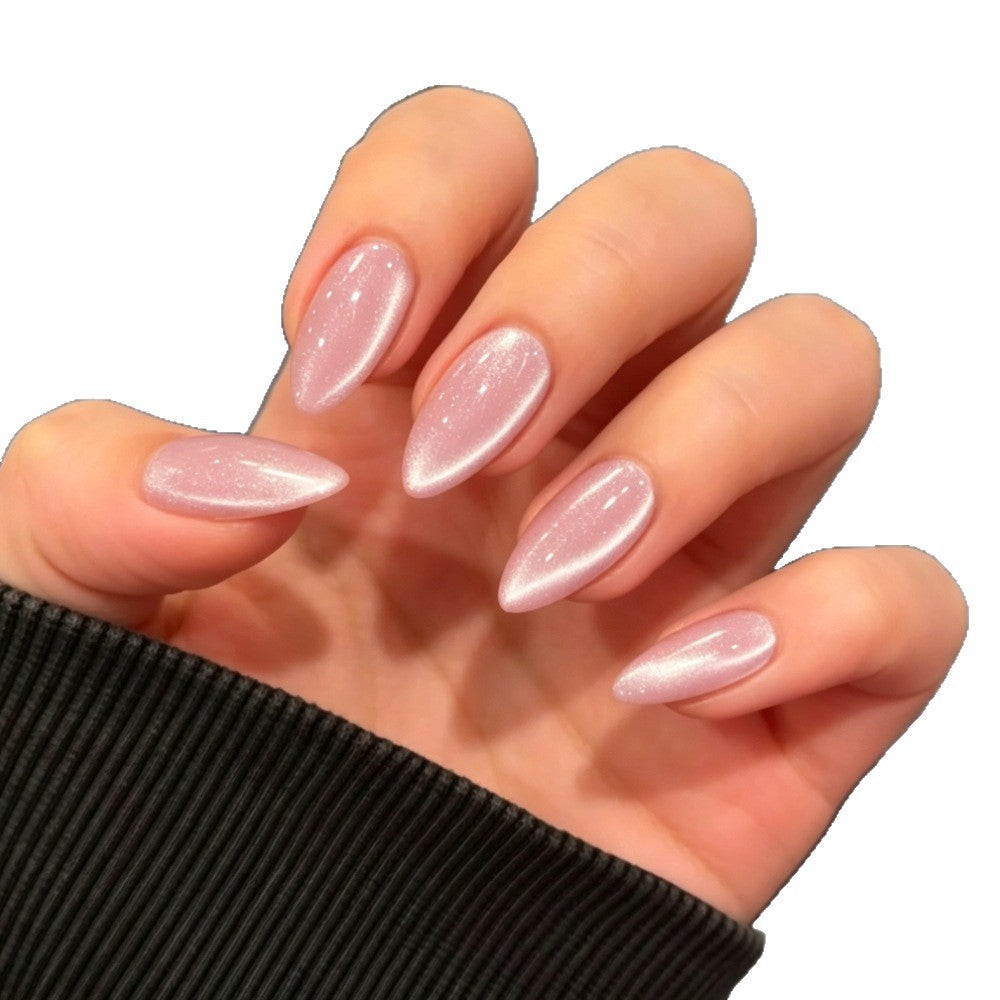 Glossy Almond-Shaped Press-On Nails Bowlift