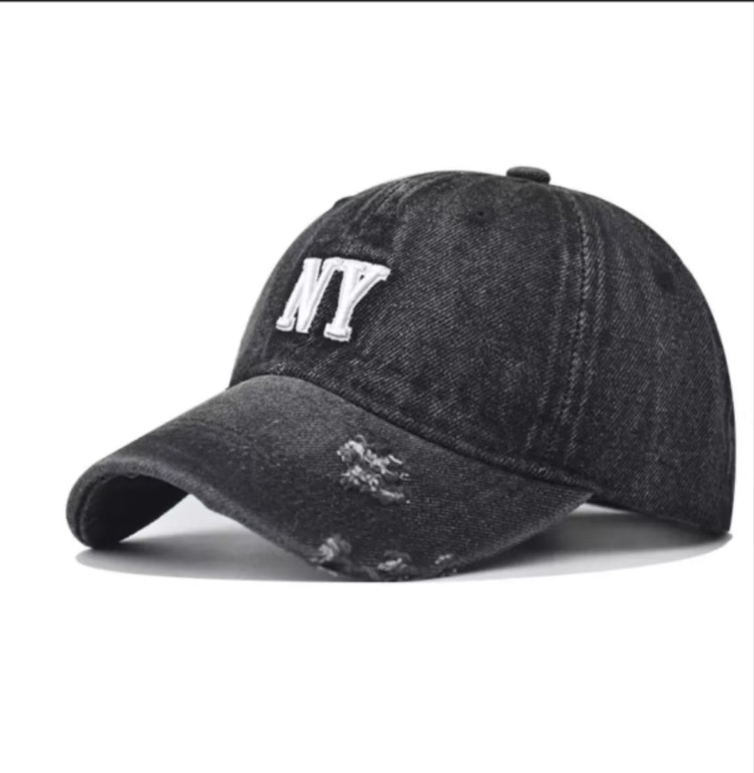Women's Distressed Denim Baseball Cap Bowlift 1784188163