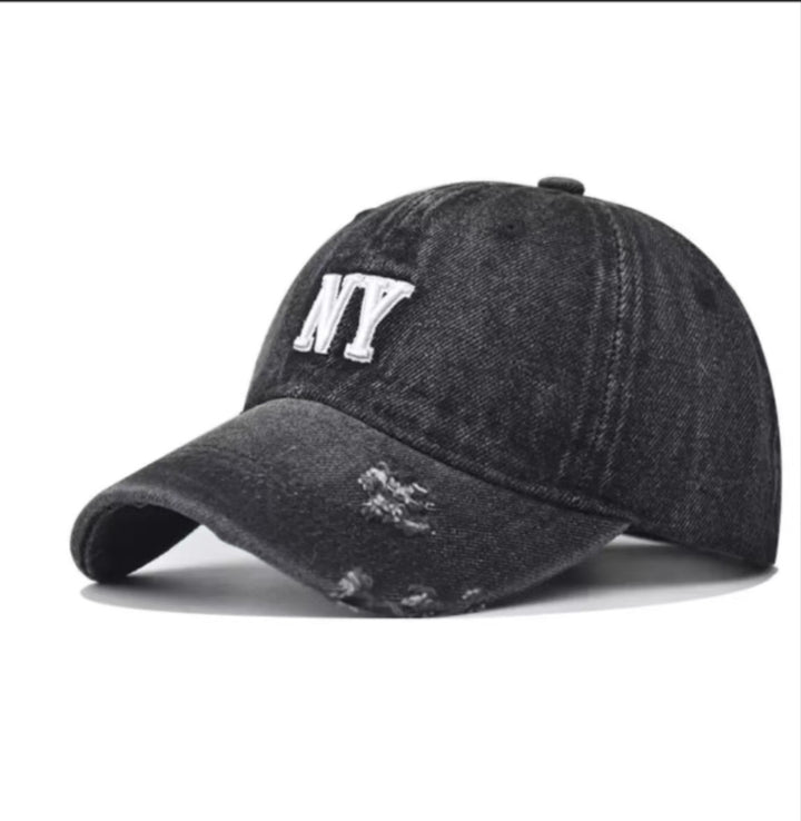 Women's Distressed Denim Baseball Cap Bowlift 1784188163