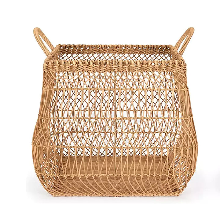 Playful storage basket made of handwoven wicker Bowlift