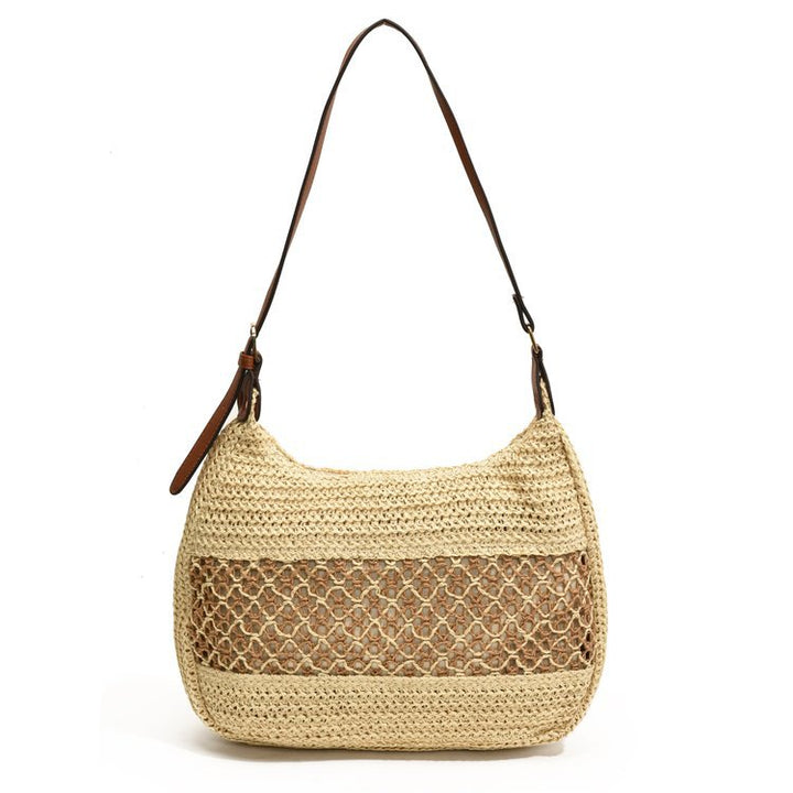 Hand-knotted shoulder bag with leather accents Bowlift