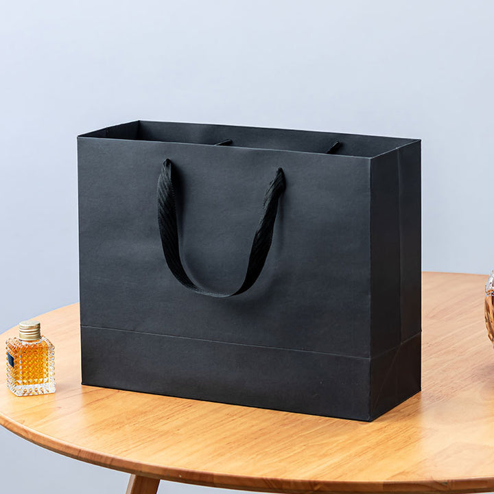 Premium Reusable Paper Gift Bag with Ribbon Handles and Reinforced Base Bowlift