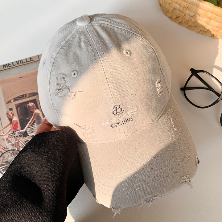Women's Distressed Casual Baseball Cap Bowlift