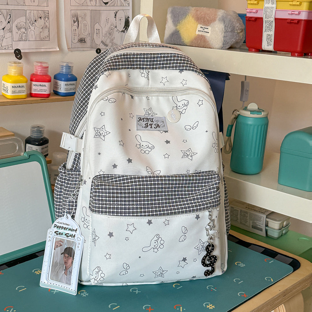 Fun-Themed Star Print Backpack