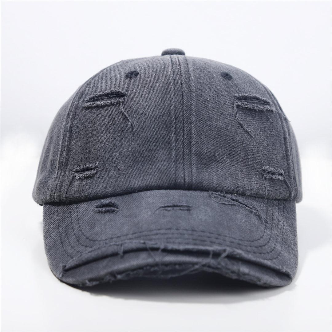 Women's washed baseball cap with destroyed look Bowlift