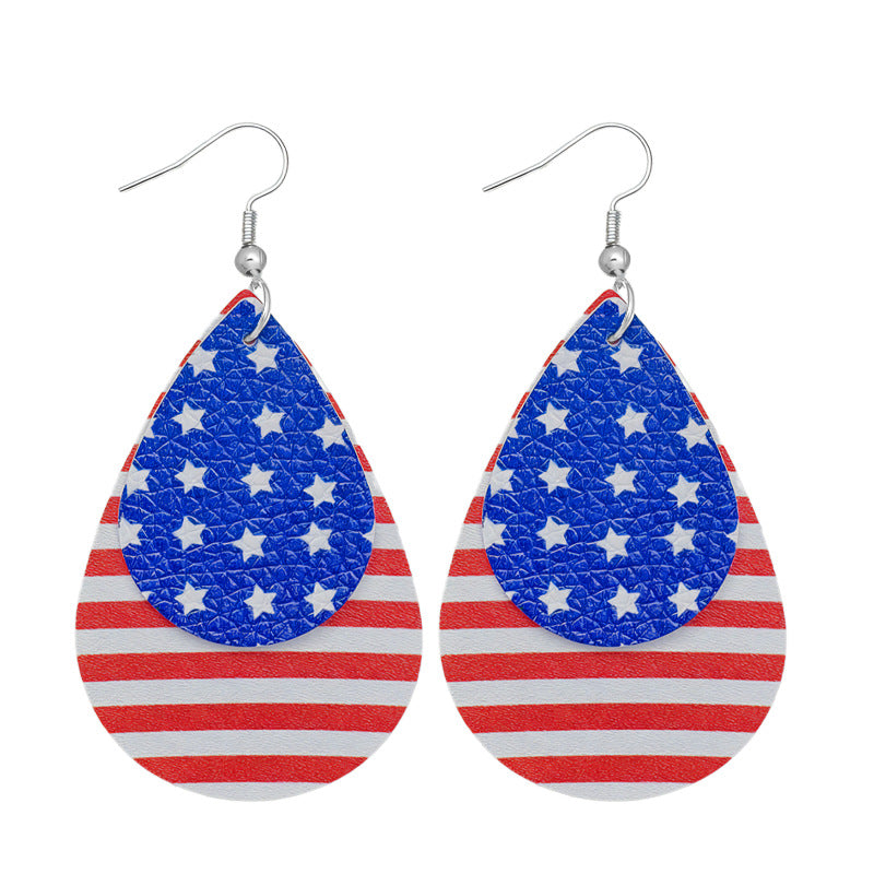 Women's earrings in flip-flop design with crystal embellishment and enamel flag motif Bowlift