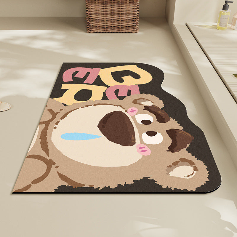 Playful Animal-Themed Bath Mat Bowlift