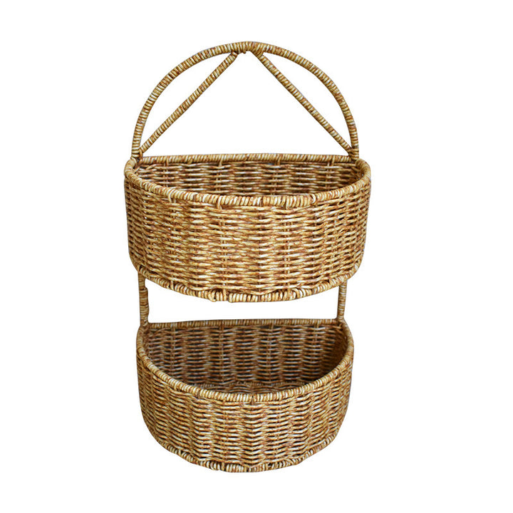 Multi-Tiered Woven Wall Hanging Storage Basket Bowlift