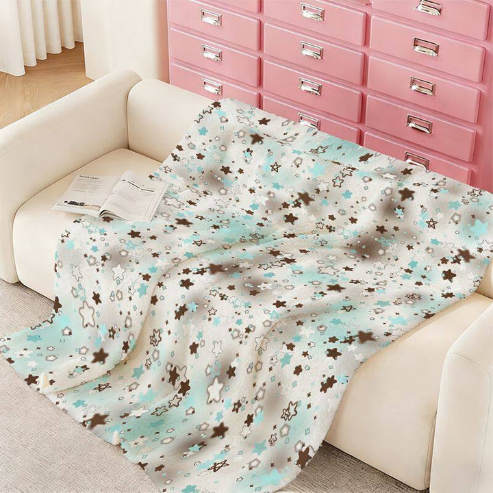 Star Patterned Soft Plush Blanket