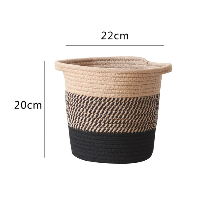 Modern storage basket with gray knit pattern Bowlift