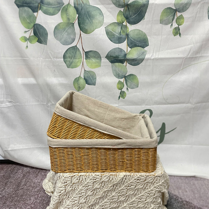 Handcrafted Rectangular Storage Basket Bowlift