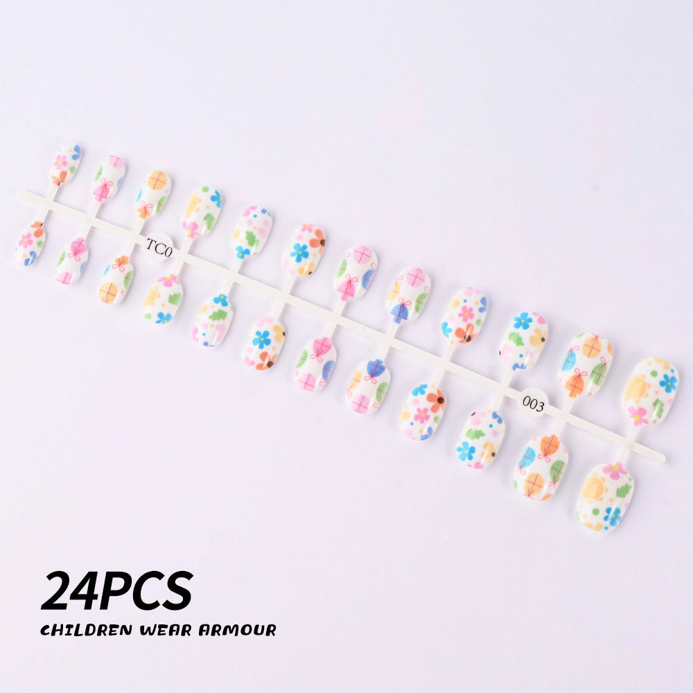 Children's Fun-Themed Press-On Nail Set Bowlift