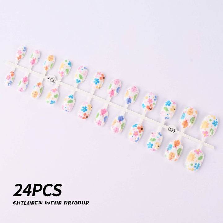 Children's Fun-Themed Press-On Nail Set Bowlift