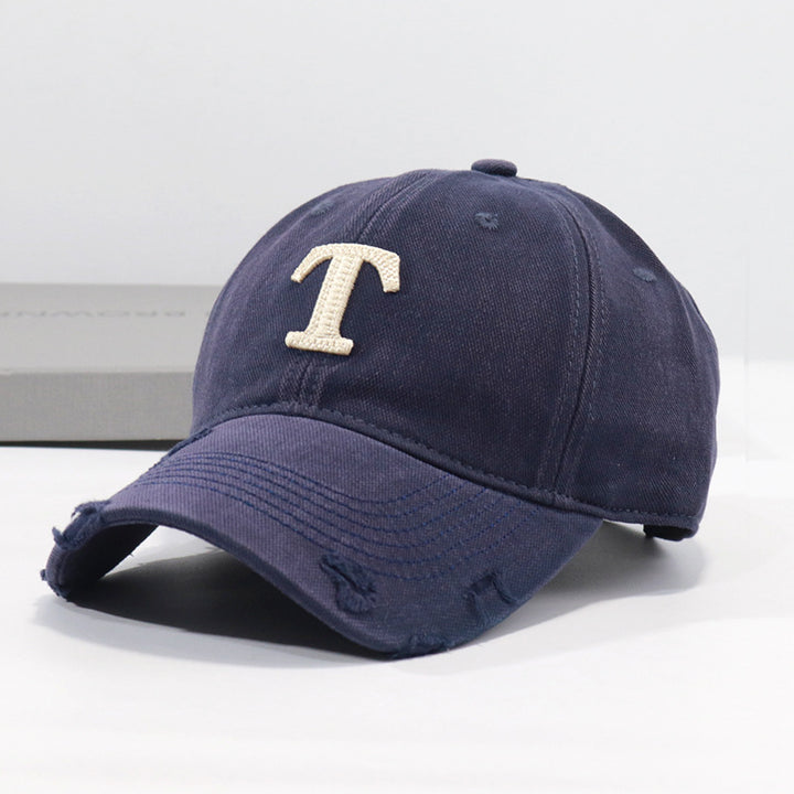 Men's Distressed Denim Cap Bowlift