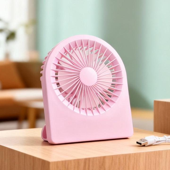 Ladies Compact Table Fan with USB Connection and Quiet Operating Modes Bowlift