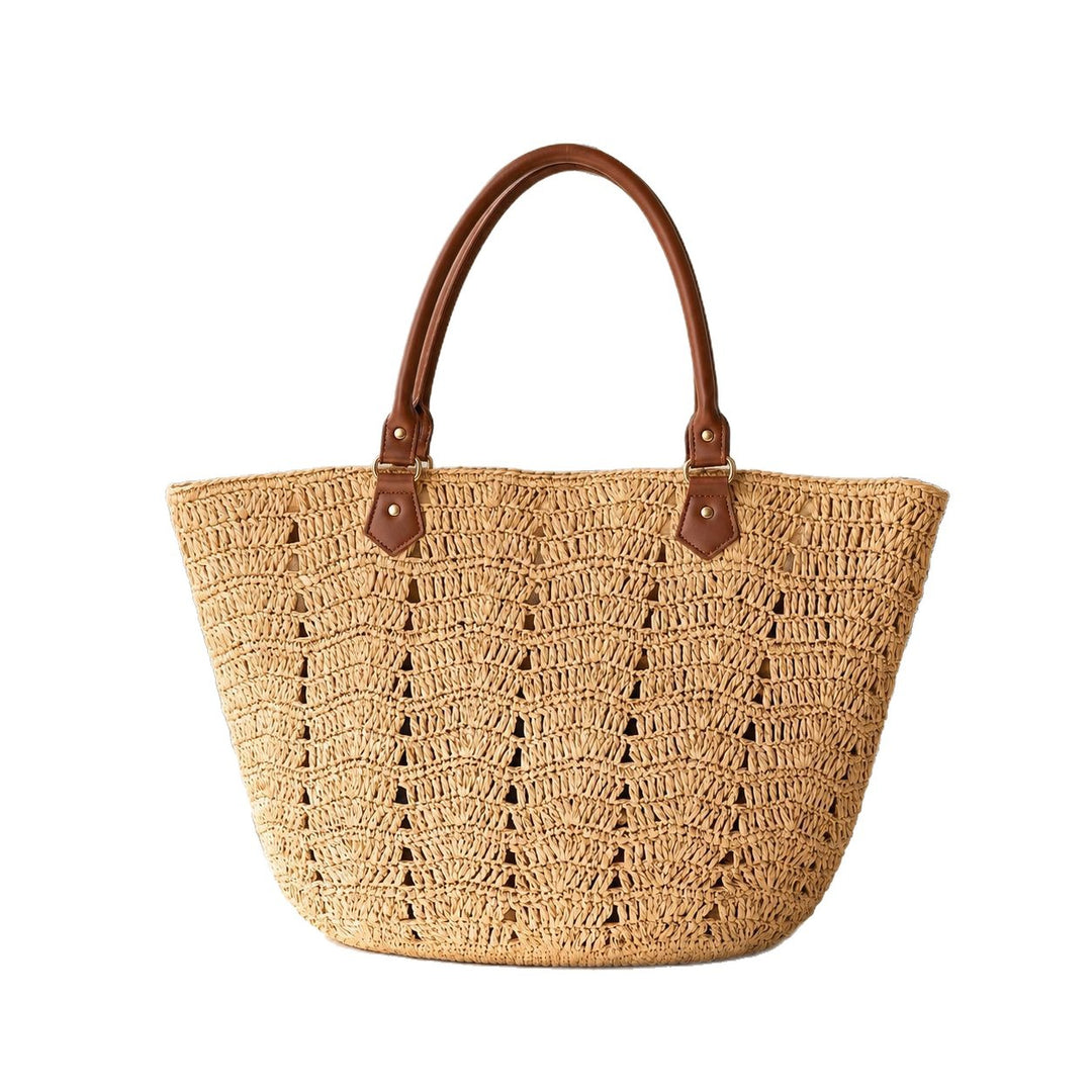 Beach chair bag with braided design and comfortable leather handles Bowlift