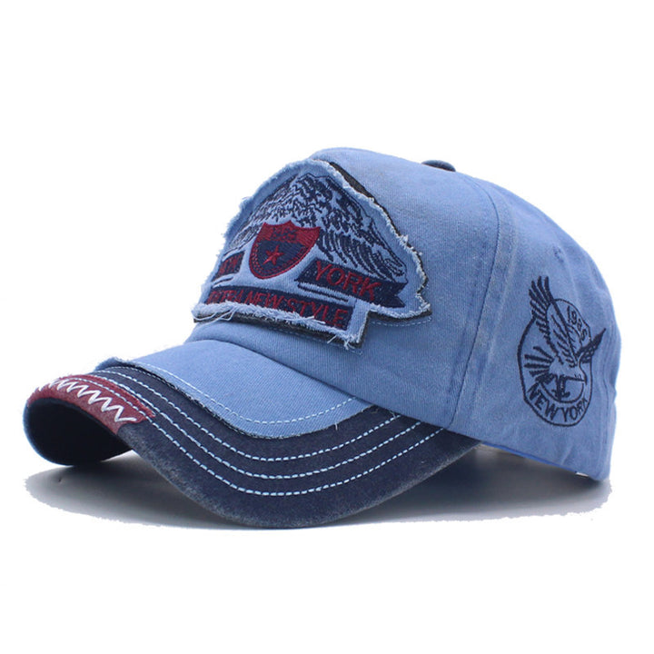 Men's Distressed Denim Cap Bowlift