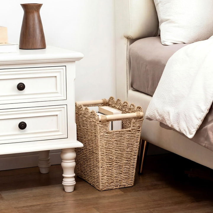 Decorative storage basket with wave edge Bowlift