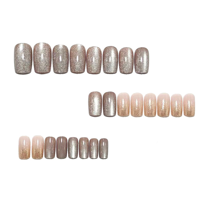 Elegant Artificial Nails with Glitter Accents Bowlift
