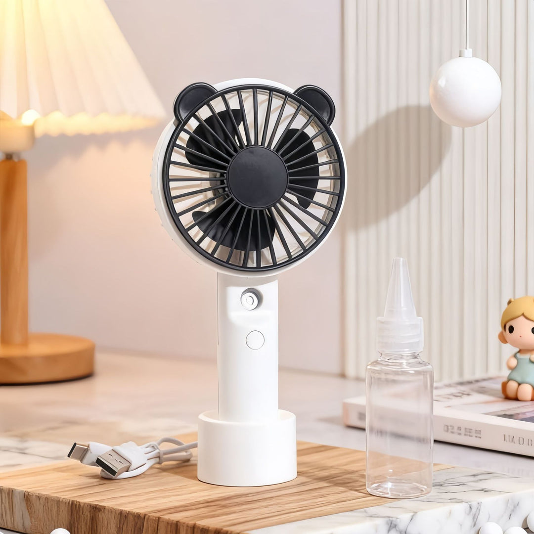 Ladies Portable Spray Fan with Ergonomic Design Bowlift