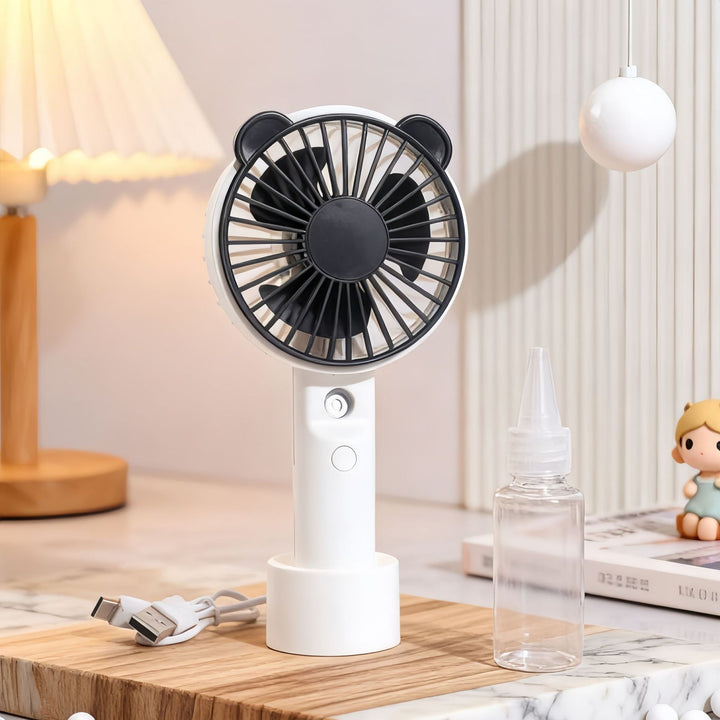 Ladies Portable Spray Fan with Ergonomic Design Bowlift