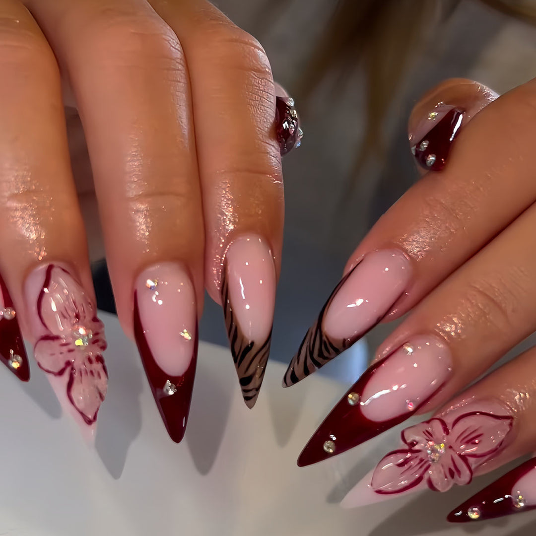 Premium Abstract Nail Art Extensions Bowlift