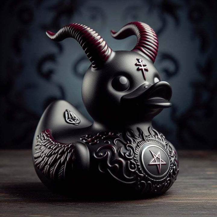 Decorative rubber duck with stylish haircut Bowlift