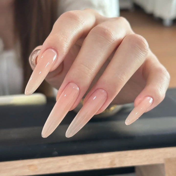 Premium Long Stiletto Press-On Nails Bowlift