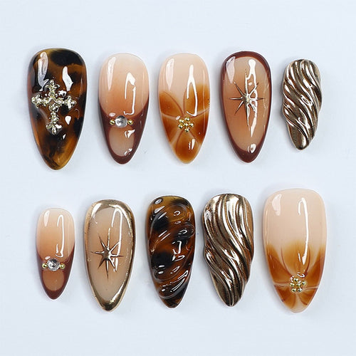 Thematic Underwater Nail Art Press-On Set Bowlift