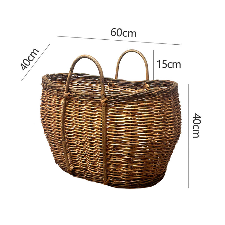 Rustic Handwoven Basket Bowlift