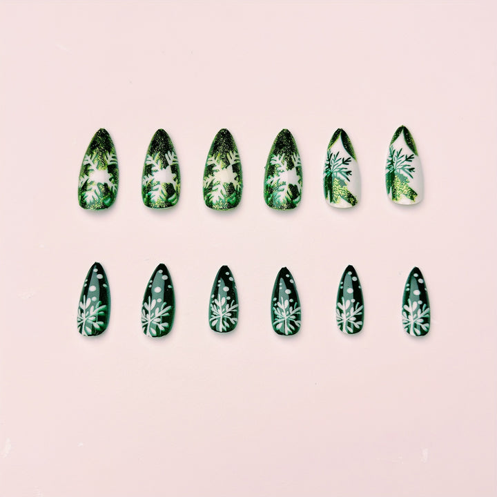 Festive Snowflake Nail Art Bowlift