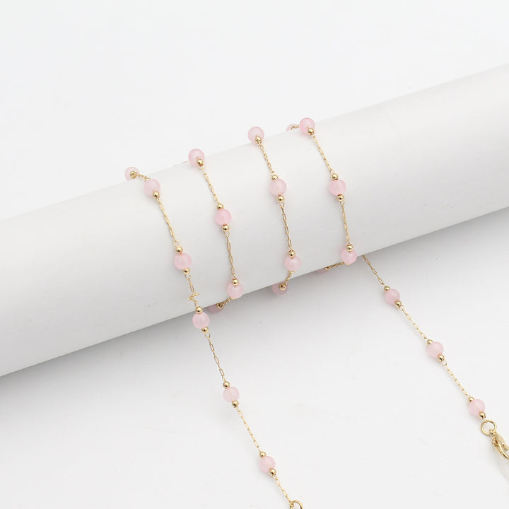 Elegant Beaded Eyewear Retainer Chain Bowlift