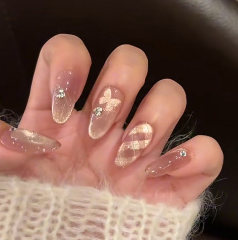 Artistic Floral Press-On Nail Set Bowlift 1787394981