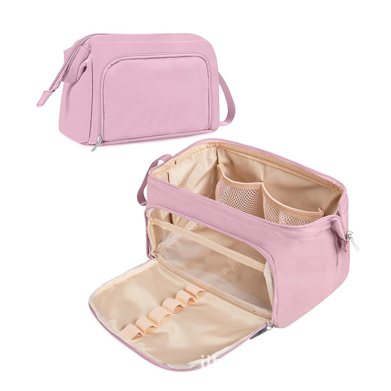 Cosmetic Organizer Bag with Adjustable Interior Compartment Bowlift