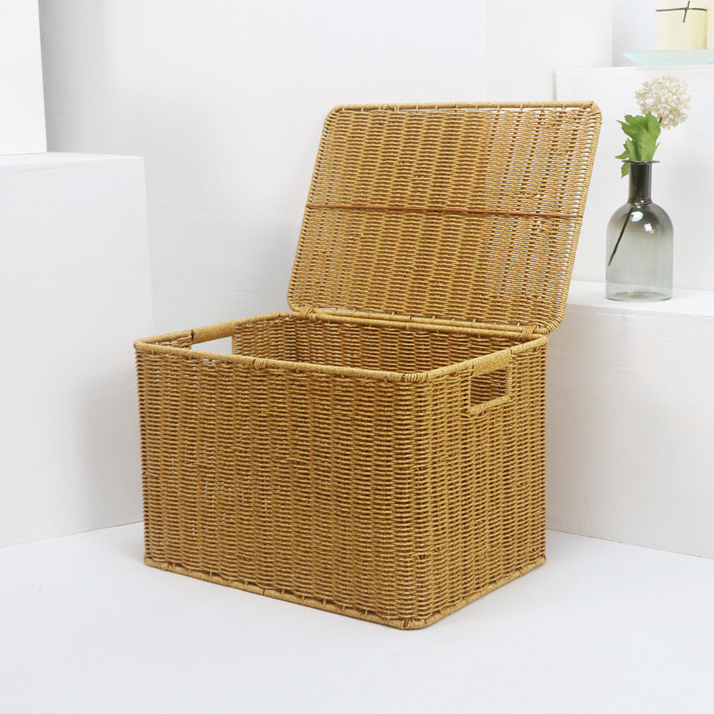 Practical storage basket with lid Bowlift