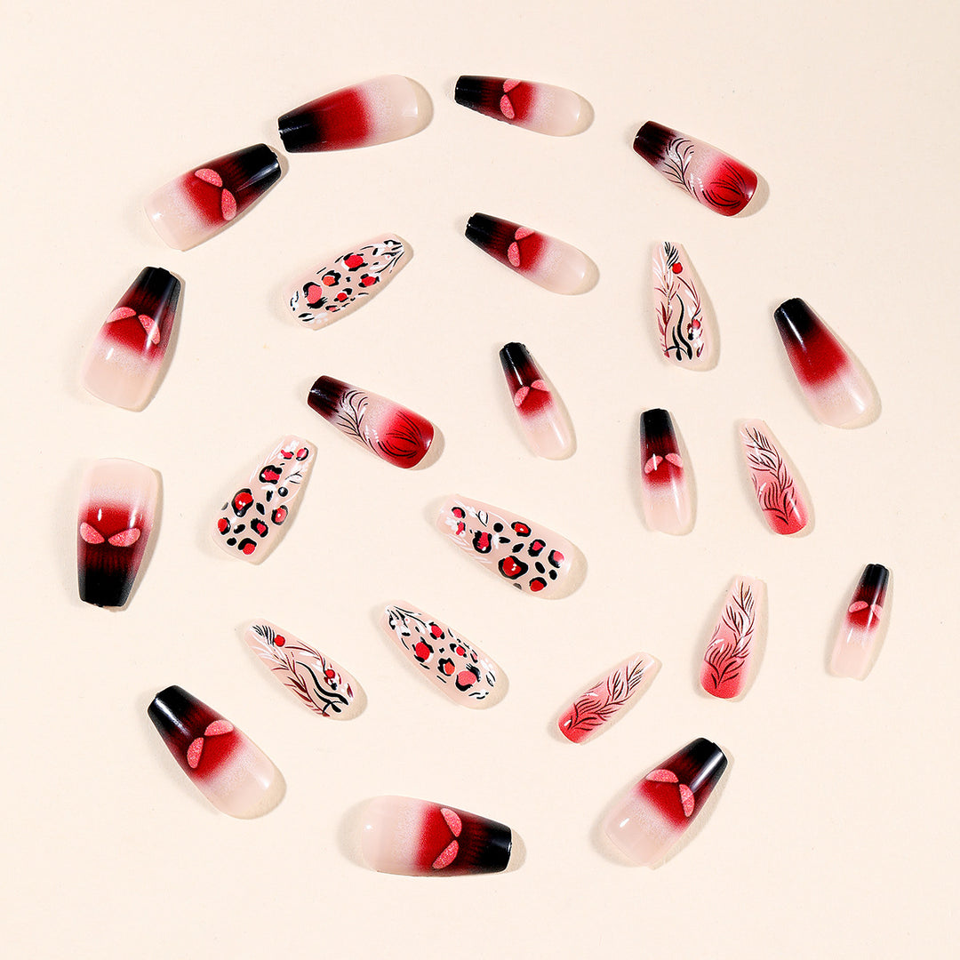 Artistic Long Stiletto Nail Art Extensions Bowlift