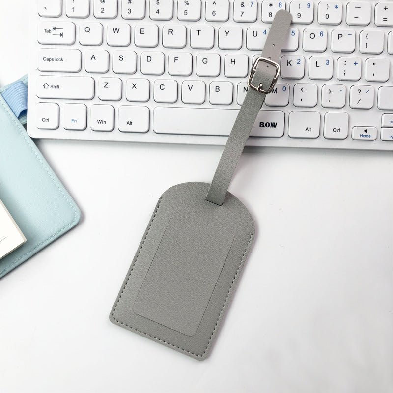Premium Leather Luggage Tag with Adjustable Strap and ID Window Bowlift