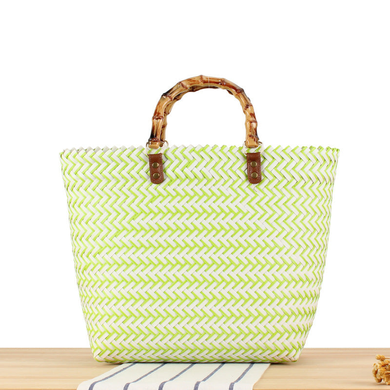 Stylish shopping bag made of braided natural material Bowlift