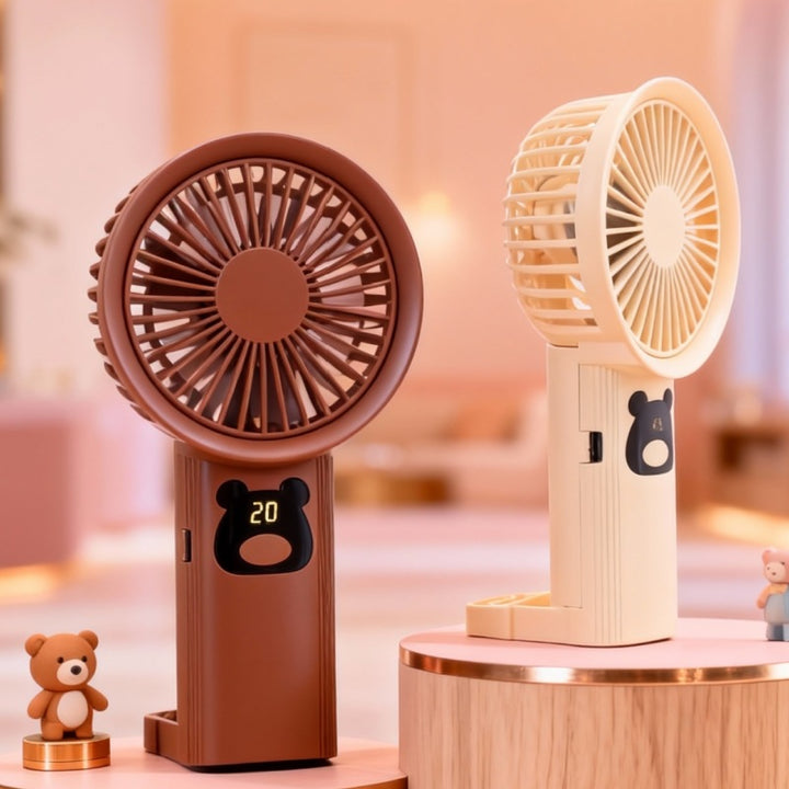 Portable hand-held fan with animal design Bowlift