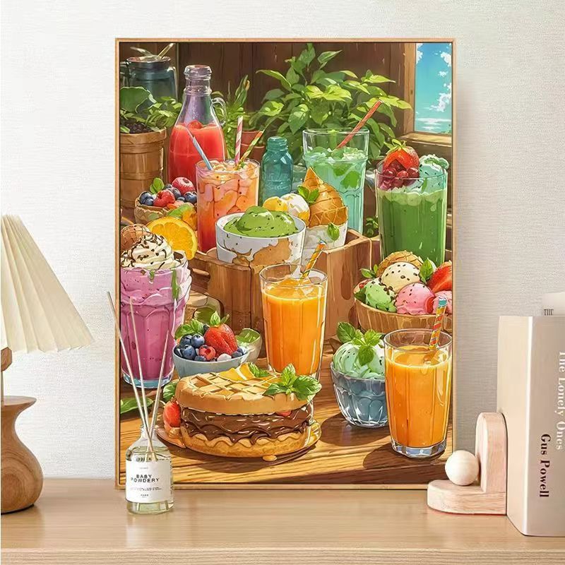 Gourmet Dessert-Themed Canvas Art Print Bowlift