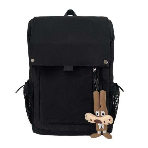 Backpack with Functional Design and Cute Plush Pendant Bowlift