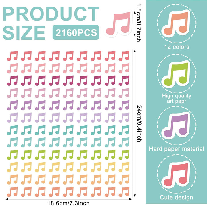 Music Note Decorative Sticker Set Bowlift