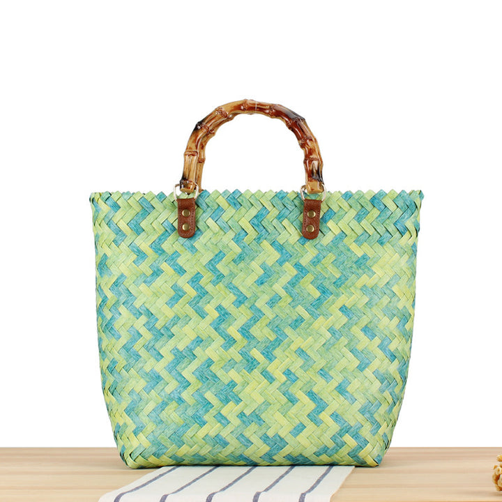 Stylish shopping bag made of braided natural material Bowlift