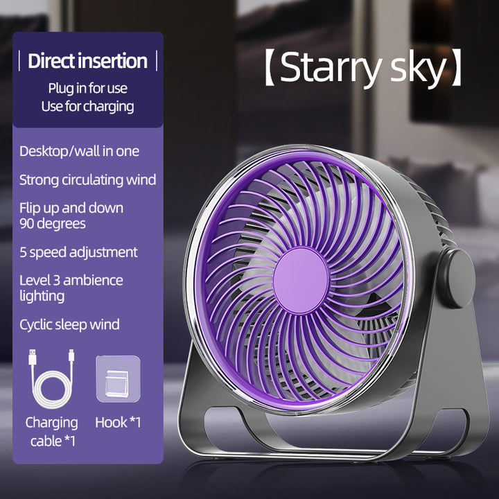 Unisex Versatile Desk and Wall Fan with Adjustable Speed Bowlift