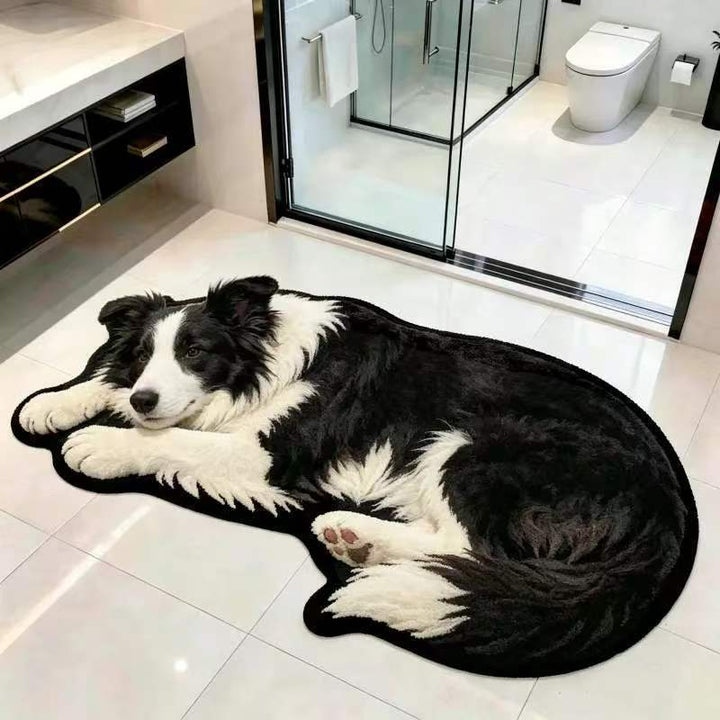 Bear-shaped Plush Floor Mat